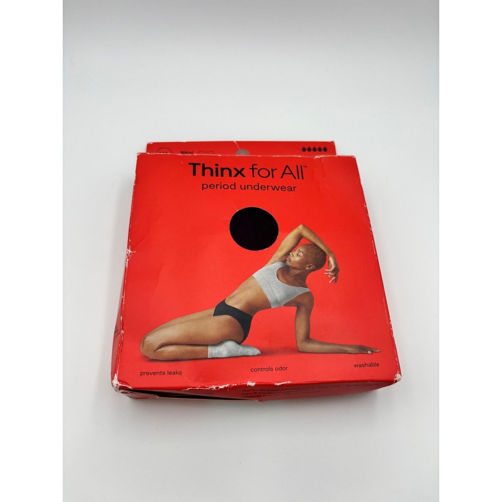 Thinx For All Period Underwear Bikini Super Absorbency Bloom Aubergine 1X New